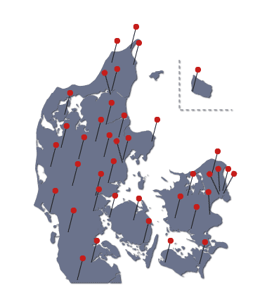 De danske Brevdueforeningers sektioner